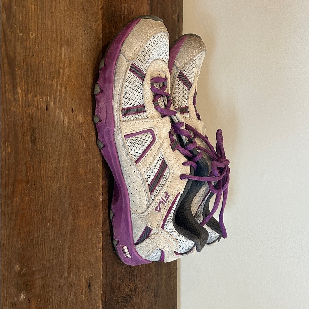 Fila Purple and White Athletic Shoes